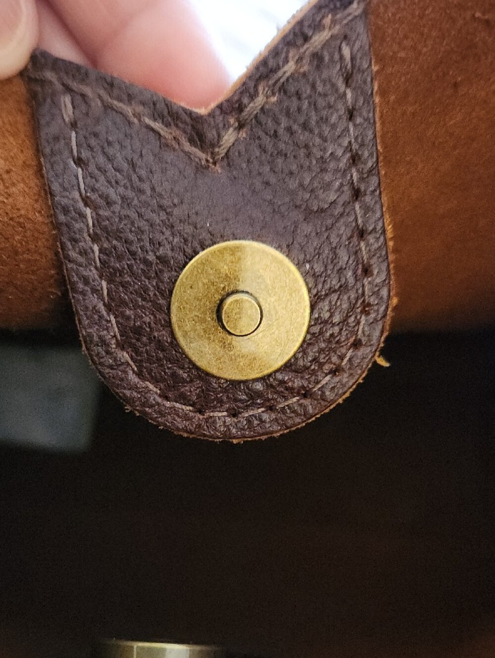 Portland Leather Shoulder Bag in Dark Brown Coldbrew Color Small Naomi - Picture 8 of 12